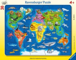 Ravensburger Puzzle Mapa ze zwierzętami 06641