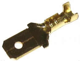 Konektor 6,3mm złoty męski duży(100szt) LIBOX LB0043